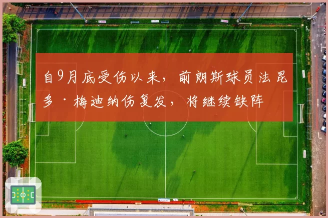 自9月底受伤以来，前朗斯球员法昆多·梅迪纳伤复发，将继续缺阵